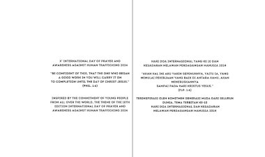Hari Doa Internasional yang ke 10 dan Kesadaran Melawan Perdagangan Manusia 2024