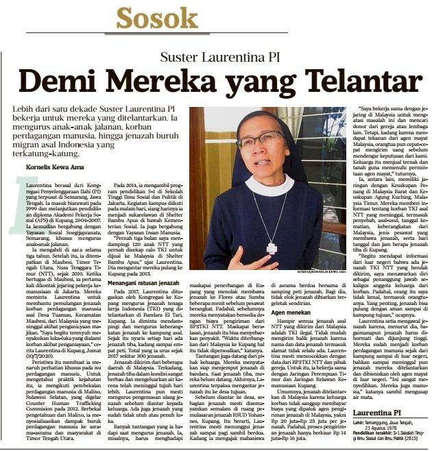 Suster Laurentina, PI:  Demi Mereka Yang Terlantar